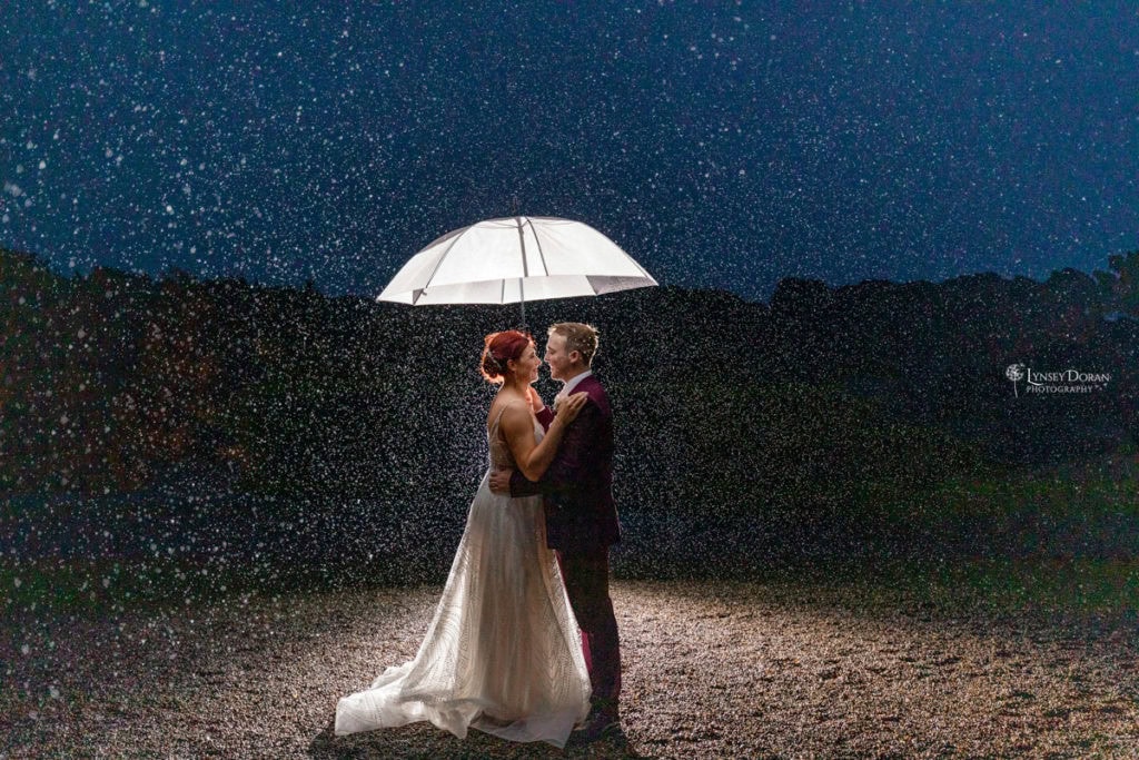 Rainy wedding day photograph