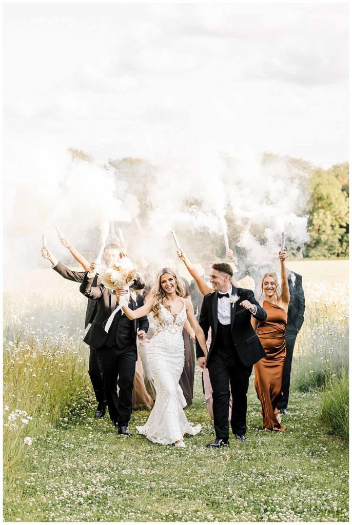 Smoke bombs wedding photography East Yorkshire