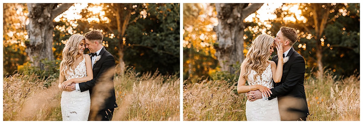Golden hour portraits at a Yorkshire wedding venue